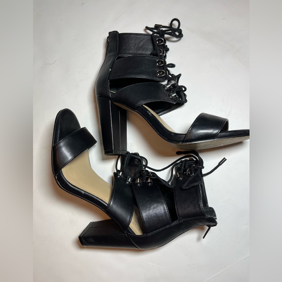 Kari Blue Arianna Lace Up Open Toe Wedge SZ 7.5 - Picture 4 of 12